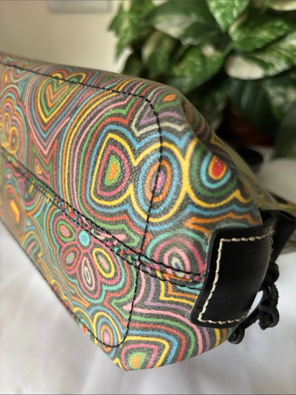 Vintage Y2K-era Dooney & Bourke Rainbow Doodle Graffiti Satchel
